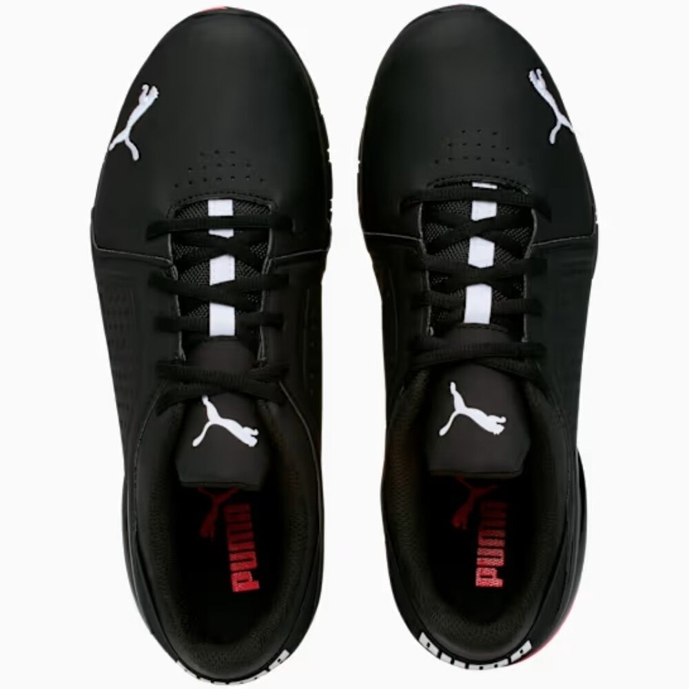 Puma Black w/White Viz Runner Men's Training Shoes Size 12D Med Fitness Sneakers